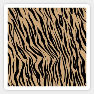 Black and Cream Tiger Safari Print Sticker